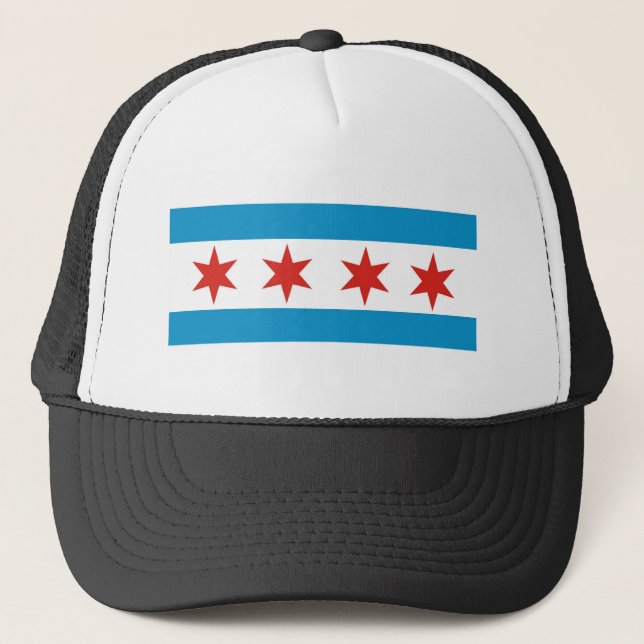 Gorra De Camionero bandera de Chicago (Anverso)
