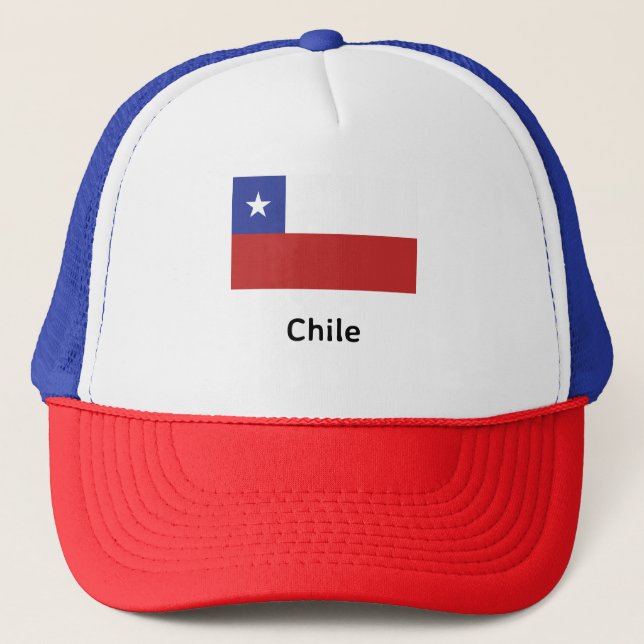 Gorra De Camionero Bandera de Chile (Anverso)