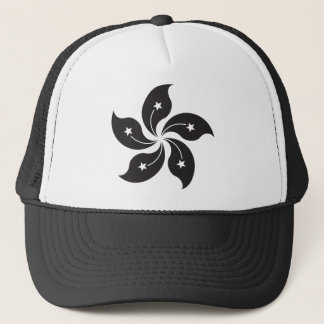 Gorra De Camionero Bandera de China de Hong Kong - Negro