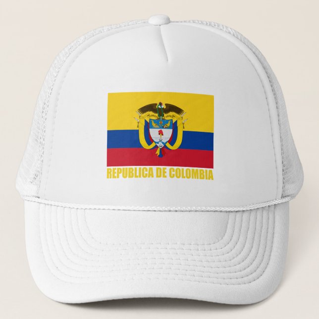 Gorra De Camionero Bandera de Colombia y escudo de armas (Anverso)