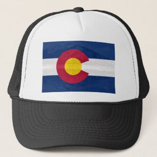 Gorra De Camionero Bandera de Colorado con fondo de montaña