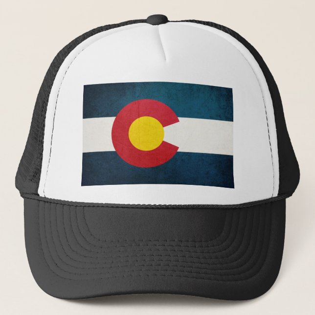 Gorra De Camionero Bandera de Colorado rústica (Anverso)