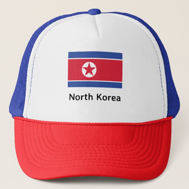 Gorra De Camionero Bandera de Corea del Norte (Anverso)