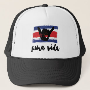 Gorra De Camionero Bandera de Costa Rica Pura Vida Shaka