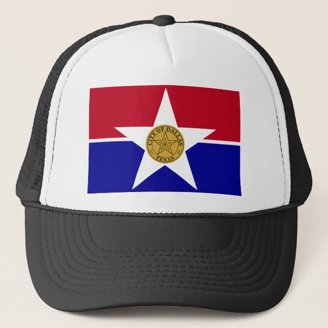 Gorra De Camionero Bandera de Dallas Texas (Anverso)