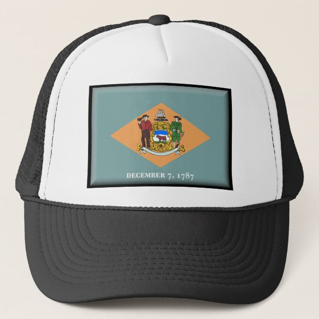 Gorra De Camionero Bandera de Delaware (Anverso)