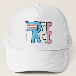 Gorra De Camionero Bandera de derechos transnacionales libres