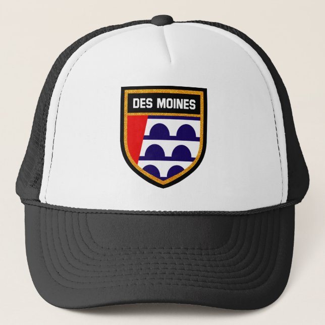Gorra De Camionero Bandera de Des Moines (Anverso)