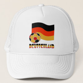 Gorra De Camionero Bandera de Deutschland con pelota de fútbol borde 