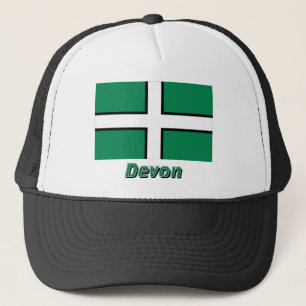 Gorra De Camionero Bandera de Devon con nombre