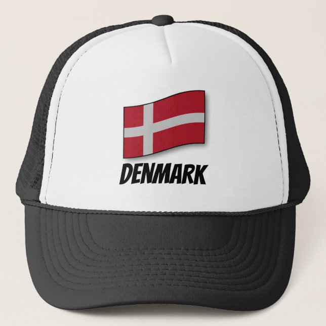 Gorra De Camionero Bandera de Dinamarca (Anverso)