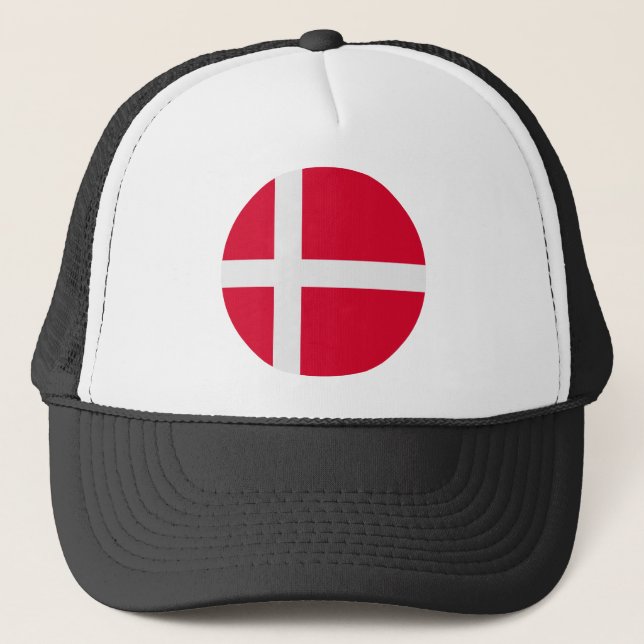 Gorra De Camionero Bandera de Dinamarca (Anverso)