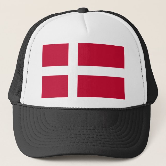 Gorra De Camionero Bandera de Dinamarca (Anverso)