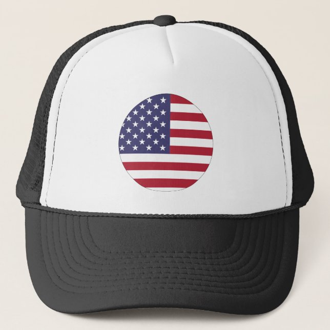 GORRA DE CAMIONERO BANDERA DE EE. UU. (Anverso)