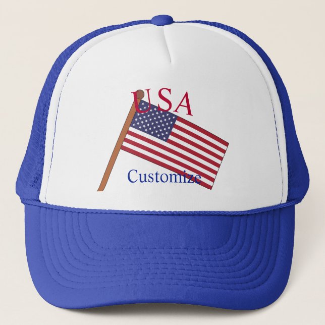 Gorra De Camionero Bandera de EE. UU. Thunder_Cove (Anverso)