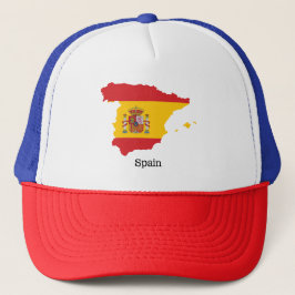 Gorra De Camionero Bandera de España en diseño de recuerdo de mapas