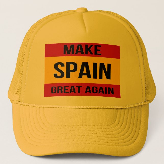 Gorra De Camionero Bandera de España - haga España grande otra vez (Anverso)