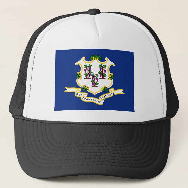Gorra De Camionero Bandera de estado de Connecticut (Anverso)