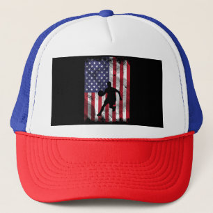 Gorra De Camionero Bandera de Estados Unidos Baloncesto Vintage Patri