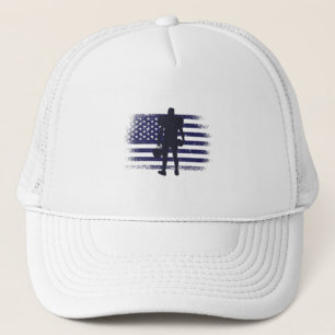 Gorra De Camionero Bandera de Estados Unidos de la camiseta de un hin