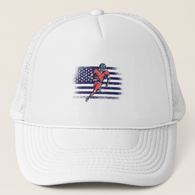 Gorra De Camionero Bandera de Estados Unidos de la camiseta de un hin (Anverso)