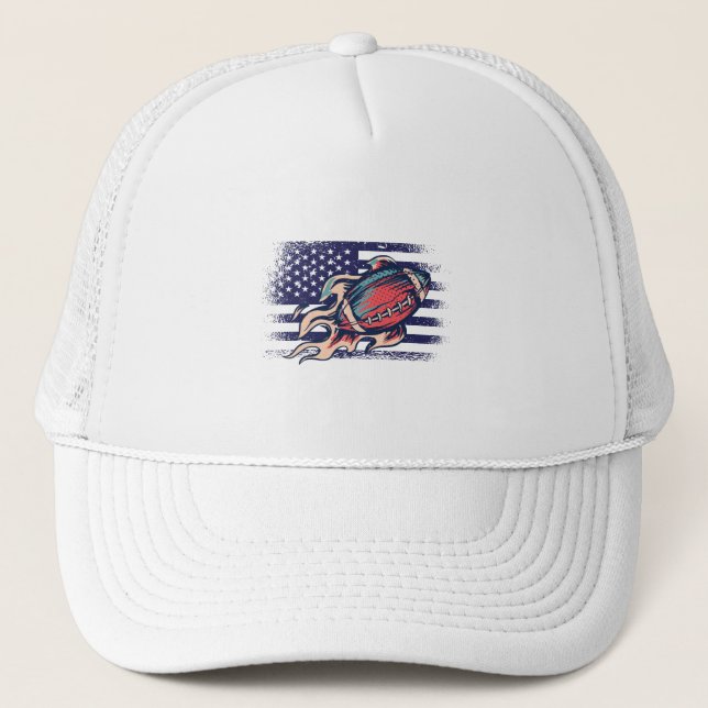 Gorra De Camionero Bandera de Estados Unidos de la camiseta de un hin (Anverso)