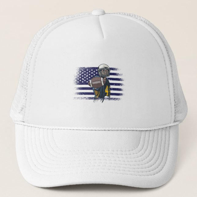 Gorra De Camionero Bandera de Estados Unidos de la camiseta de un hin (Anverso)