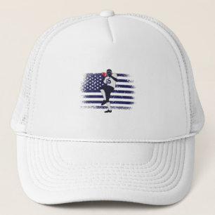 Gorra De Camionero Bandera de Estados Unidos de la camiseta de un hin