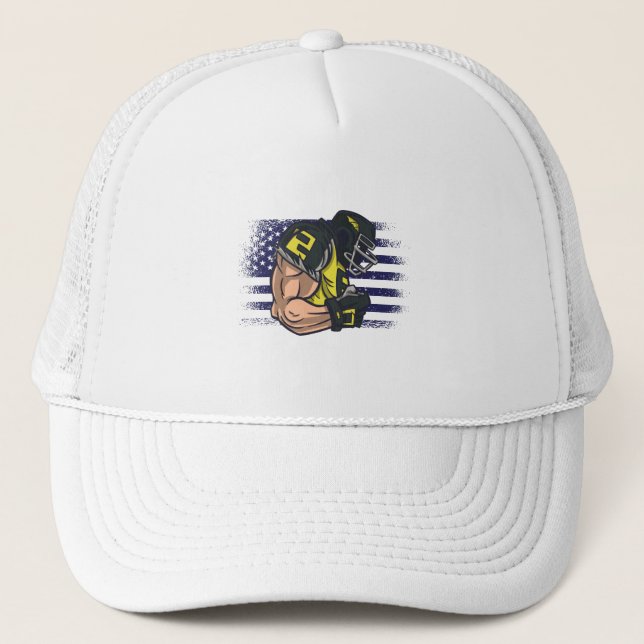 Gorra De Camionero Bandera de Estados Unidos de la camiseta de un hin (Anverso)