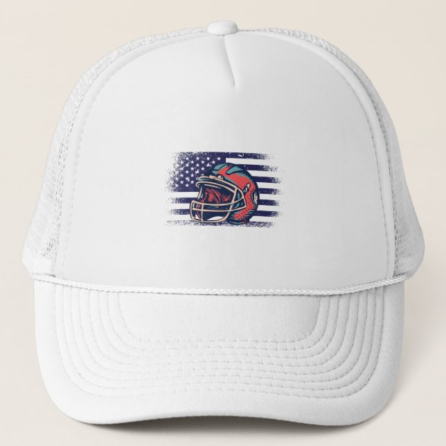 Gorra De Camionero Bandera de Estados Unidos de la camiseta de un hin (Anverso)