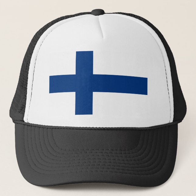 Gorra De Camionero Bandera de Finlandia (Anverso)