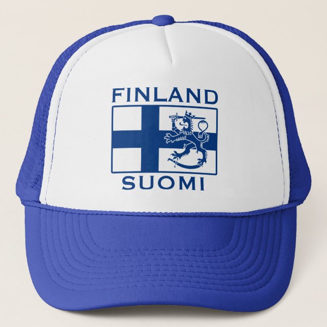 Gorra De Camionero Bandera de Finlandia (Anverso)