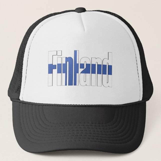 Gorra De Camionero Bandera de Finlandia (Anverso)
