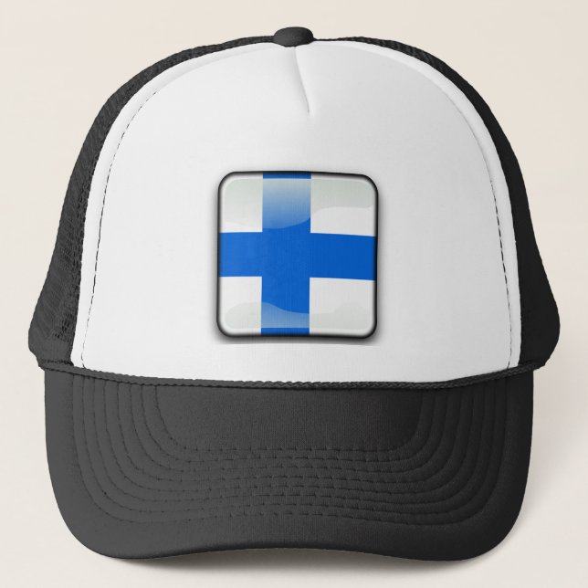 Gorra De Camionero Bandera de Finlandia (Anverso)