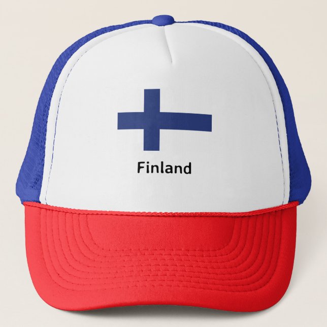 Gorra De Camionero Bandera de Finlandia (Anverso)