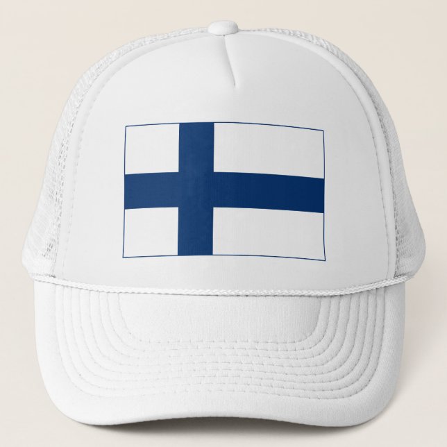 Gorra De Camionero Bandera de Finlandia (Anverso)