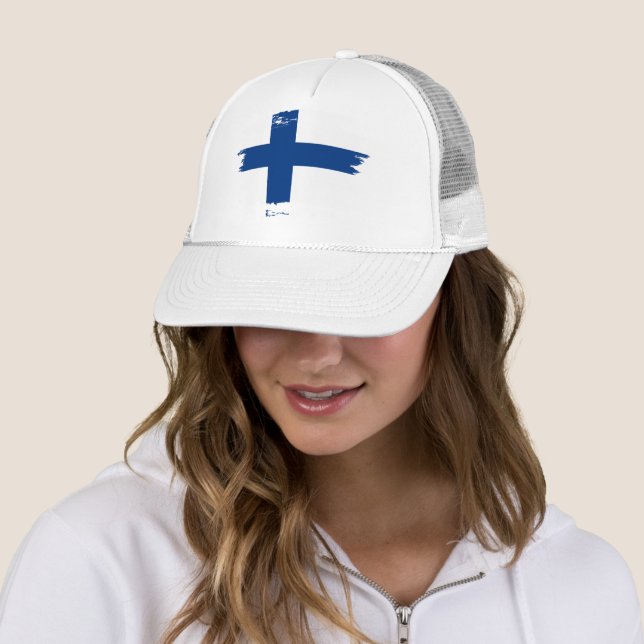 Gorra De Camionero Bandera de Finlandia (In situ)
