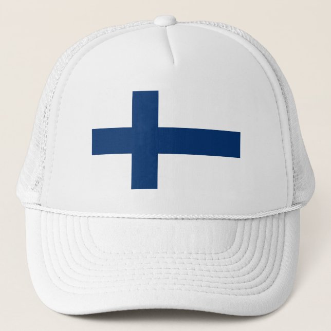 Gorra De Camionero Bandera de Finlandia (Anverso)