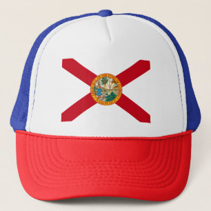 Gorra De Camionero Bandera de Florida: El estado del sol de los marfi