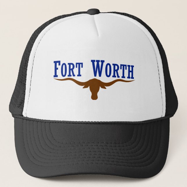 Gorra De Camionero Bandera de Fort Worth Tejas (Anverso)