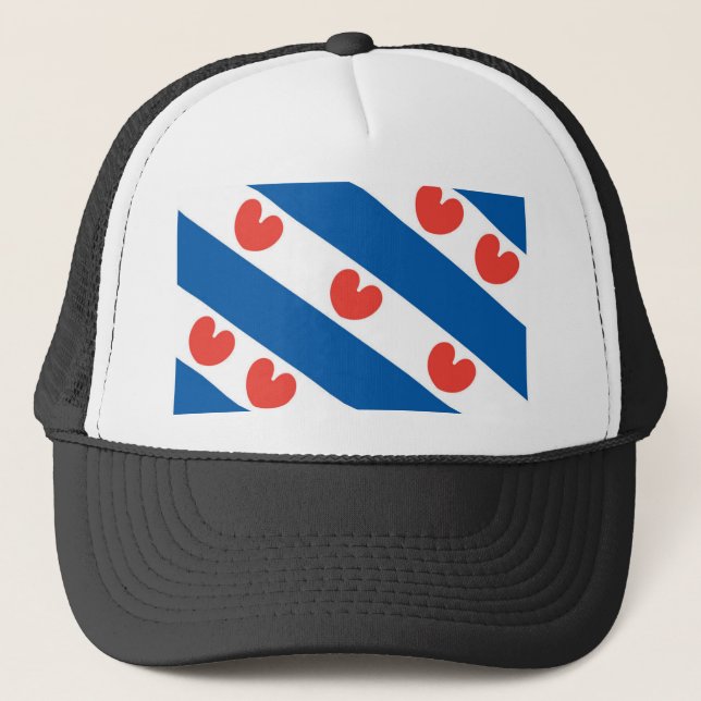 Gorra De Camionero Bandera de Frisia (Anverso)