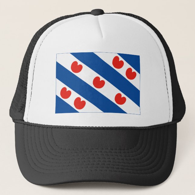 Gorra De Camionero Bandera de Frisia (Anverso)