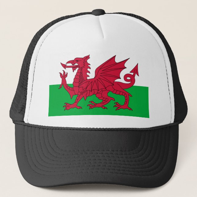 Gorra De Camionero bandera de Gales (Anverso)