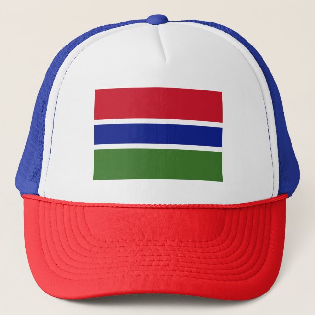 Gorra De Camionero Bandera de Gambia (Anverso)