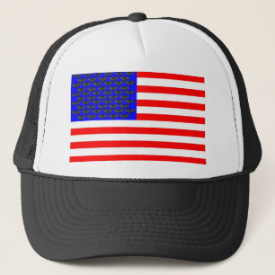 Gorra De Camionero Bandera De Gatos Y Rayas Negros