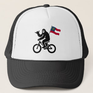 Gorra De Camionero Bandera de Georgia en bicicleta de pie
