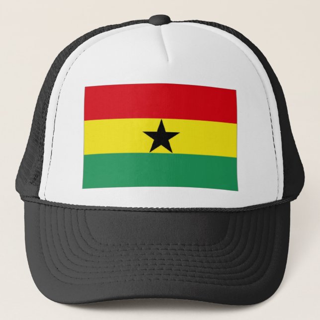 Gorra De Camionero Bandera de Ghana (Anverso)