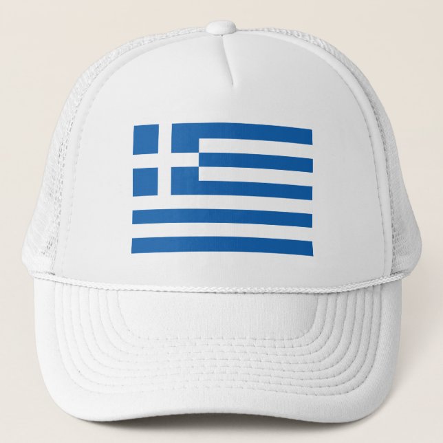 Gorra De Camionero Bandera de Grecia (Anverso)
