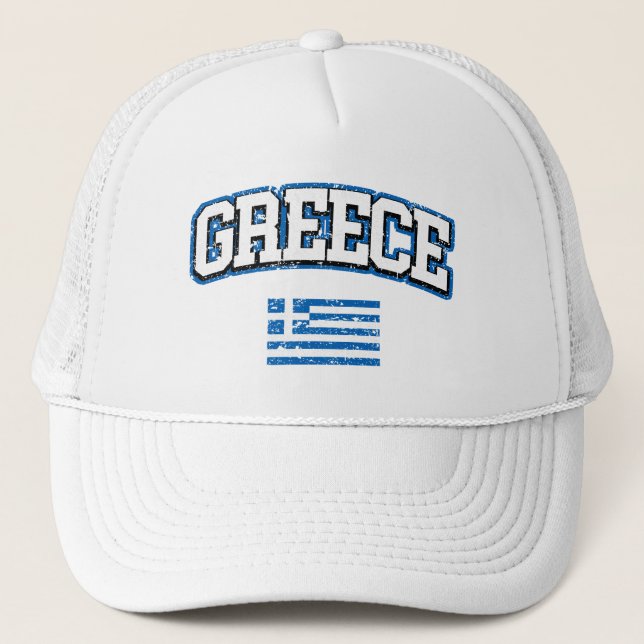 Gorra De Camionero Bandera de Grecia (Anverso)