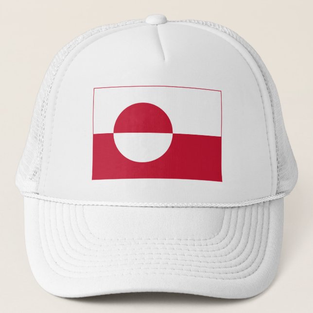 Gorra De Camionero Bandera de Groenlandia (Anverso)